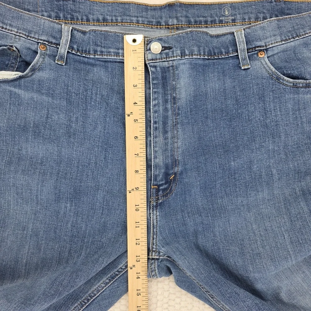 Levis 541 Athletic Taper Mens Jeans 52x28 Stretch Medium Wash Blue Big Tall